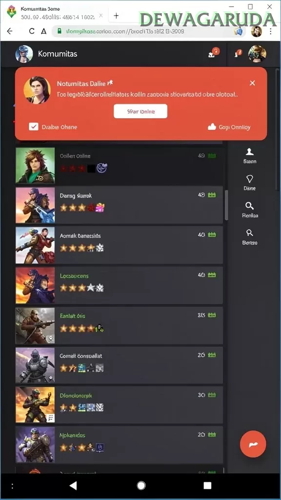 Cuplikan layar CRS99 — menu navigasi